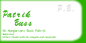 patrik buss business card